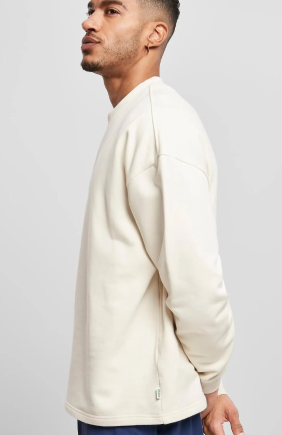 Men´s pullover // Urban classics Organic Oversized Boxy Crew whitesand