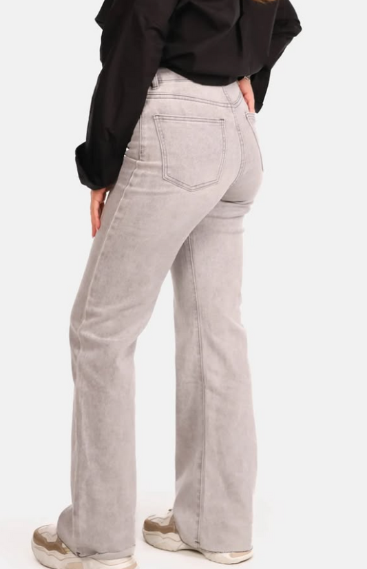 VS Miss - Wide leg jeans high waist lichtgrijs