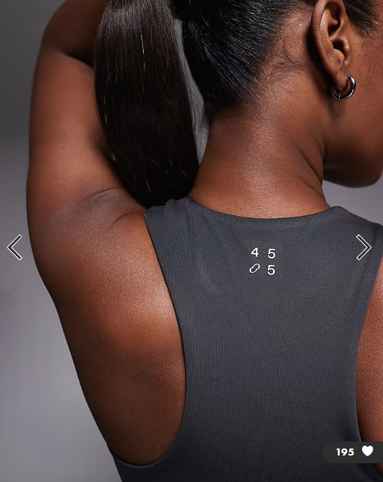 4505 Icon active racer back vest with inner bra and removable padding in smoke grey