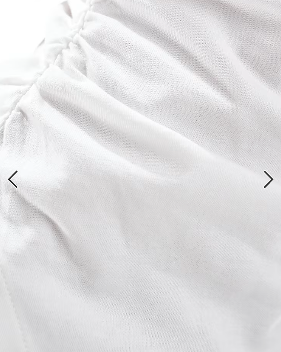 ASOS DESIGN ruched side asymmetric T-shirt in white