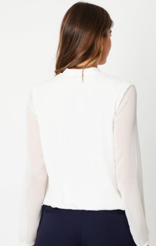 Wallis Ivory Wrap Top