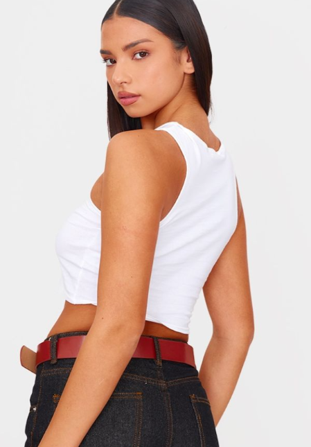 White Studio Archive Graphic Racer Top