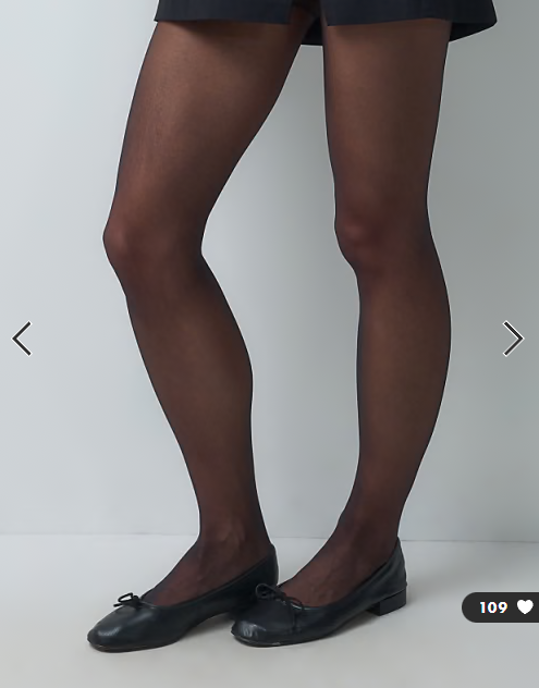 Lindex 4-pack 20 denier matt tights in black