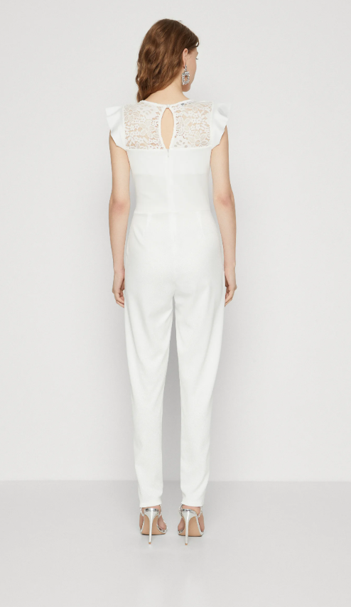 RUFFLE WITH BACK INSERT - Jumpsuit - white