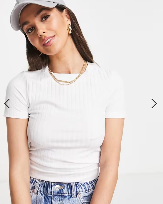 ASOS DESIGN Tall slim fit t-shirt in rib in white