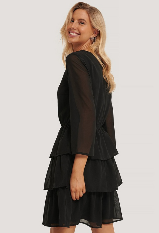 Chiffon Flounce mini dress