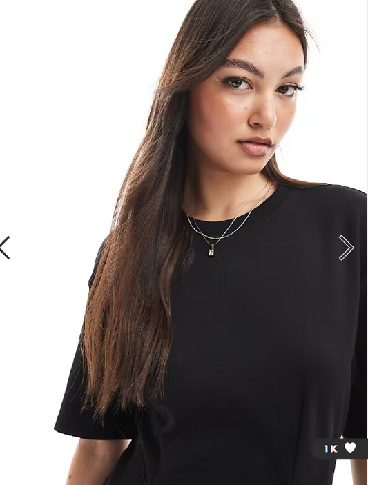 Monki t-shirt dress with cinched waist in black
