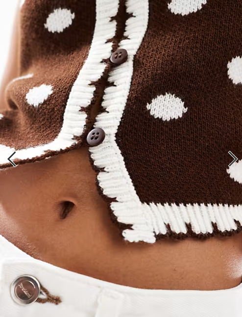 Miss Selfridge all over polka dot tank in chocolate