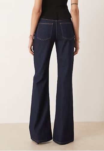 ASOS DESIGN Tall relaxed flare jean in rinse