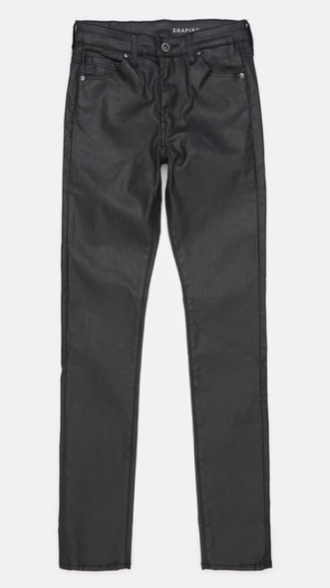 H&M - COATED SKINNY HIGH JEANS
