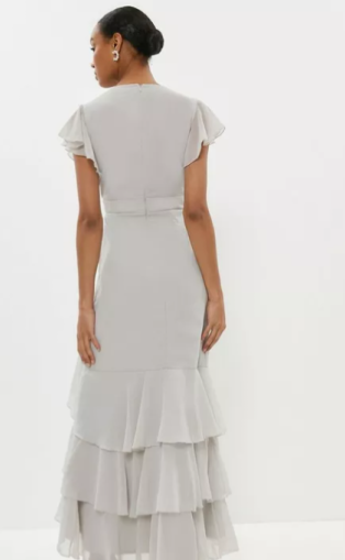 Tiered Hem Ruffle Maxi Dress