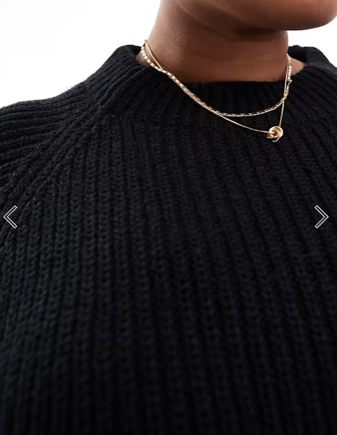 Threadbare Plus high neck jumper in black