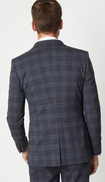 Burton - Slim Fit Retro Check Suit Jacket