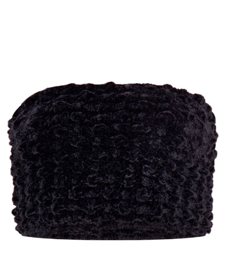 Black Velvet Popcorn Texture Bandeau