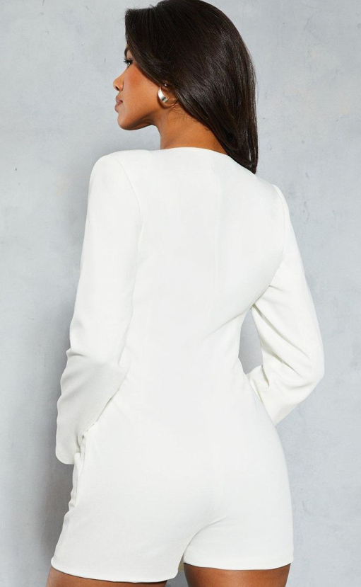 Tailored Double Breasted Boxy Blazer Playsuit