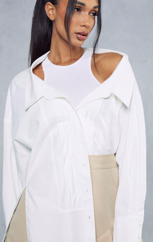 Premium Off The Shoulder Oversized Shirt