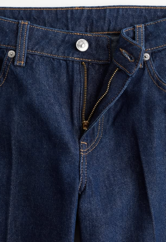 H&M - STRAIGHT REGULAR JEANS - Dark Blue