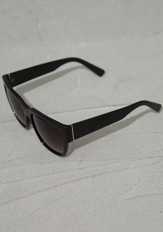 Black Plastic Oversized Square Sunglasses