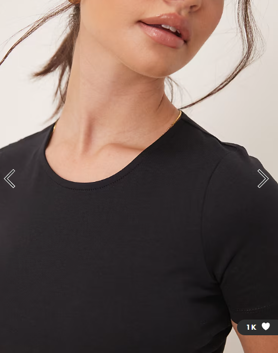ASOS DESIGN fitted crop t-shirt in black
