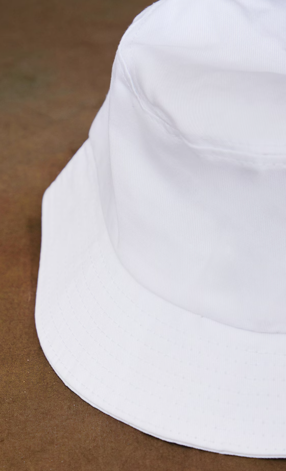 White Plain Bucket Hat