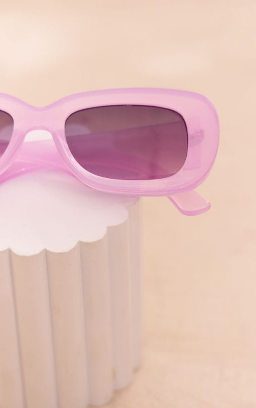 Baby Pink Oversized Retro Sunglasses
