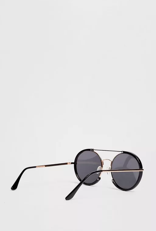 Oversized Round Aviator Sunglasses