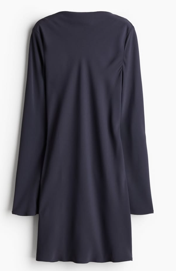 H&M - COWL-BACK DRESS - Navy