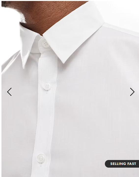 JJ Rebel smart shirt in white