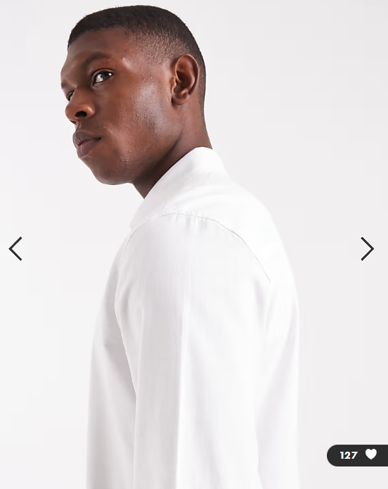 Threadbare long sleeve oxford shirt in white