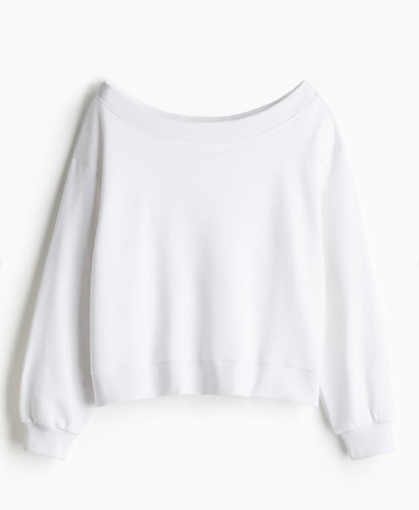 H&M - OFF-THE-SHOULDER SWEATSHIRT