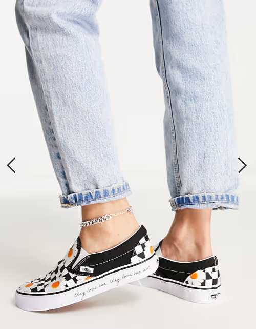 Vans Classic Slip-On Love Me and Love Me Not trainers