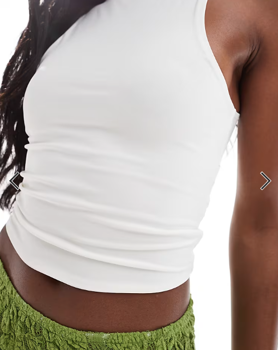 ASOS DESIGN double layer racer vest in white