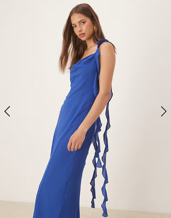 Pretty Lavish Rya midaxi dress in cobalt blue