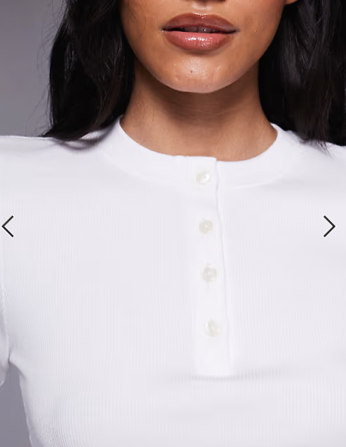 4505 Rest Day ultra soft modal rib long sleeve henley top in white - WHITE