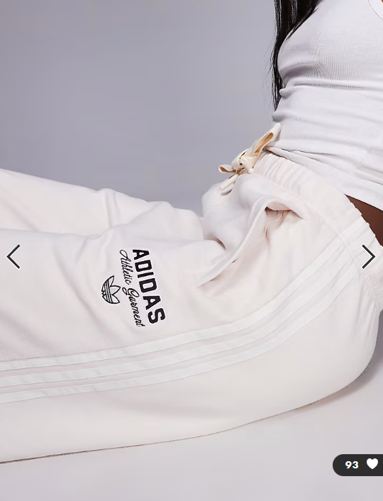 adidas Originals joggers in cream with front graphic