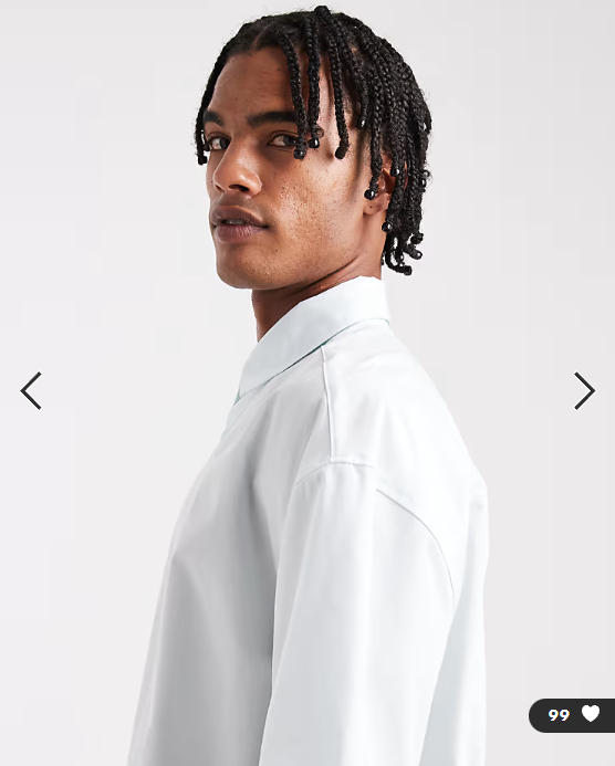 ASOS DESIGN relaxed shirt in blue