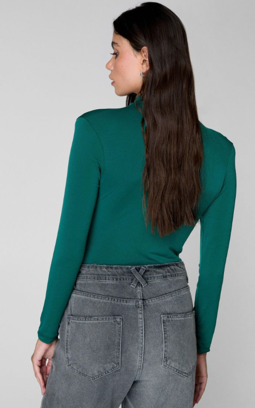 Long Sleeved Ruched Bodysuit