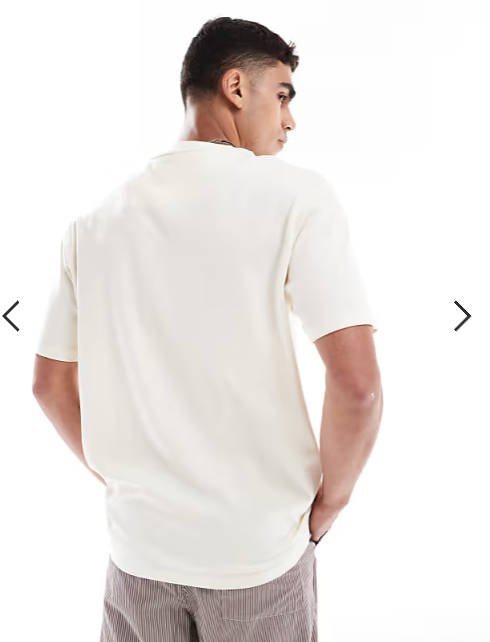 Threadbare relaxed fit t-shirt with pocket detail in ecru