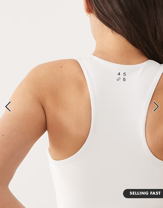4505 Icon active racer back vest with inner bra and removable padding in white