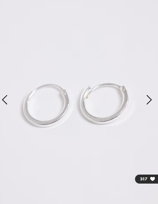 Kignsley Ryan multipack 8 and 10mm hoops in sterling silver