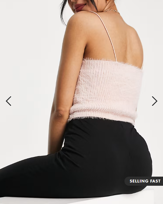 ASOS DESIGN Petite basic wide leg jersey trouser in black