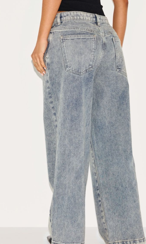 Petite Vintage Wash Washed Low Rise Boyfriend Jeans