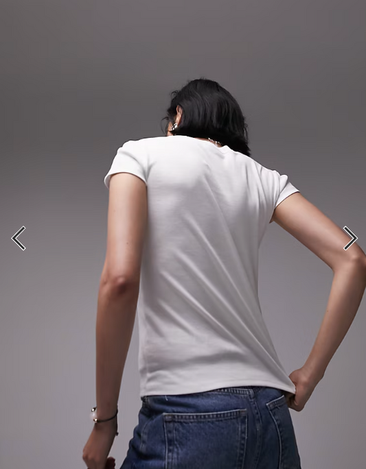 Topshop everyday tee in white