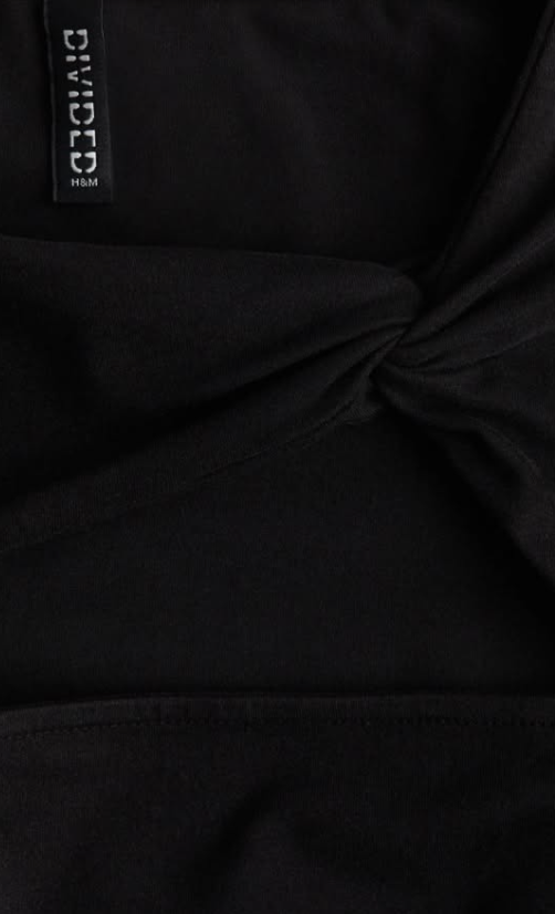 H&M - CROPPED TWIST-DETAIL TOP