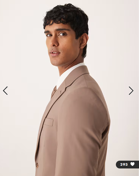 ASOS DESIGN skinny suit jacket in chocolate brown