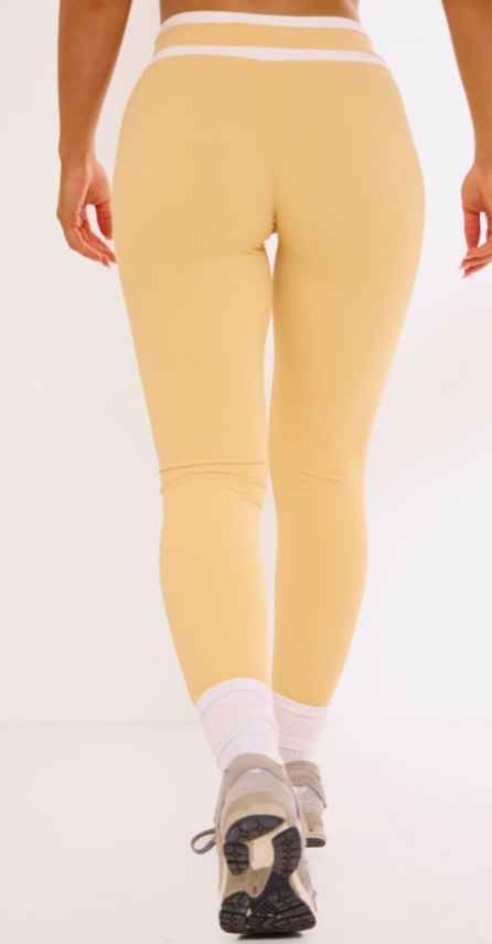 PLT SPORT Peach Sculpt Contrast Detail Leggings