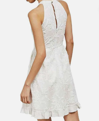 Ted Baker - LORENE- Halter- Skater Embroidered Dress- White