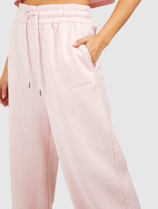Boohoo Wide Leg Jogger - light pink