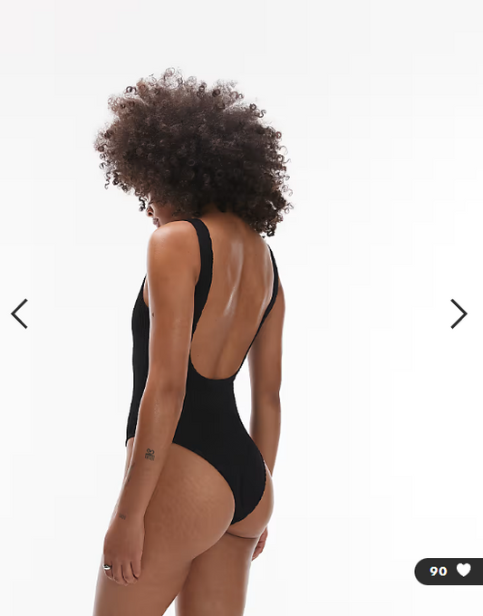 Topshop Athens swimsuit in black