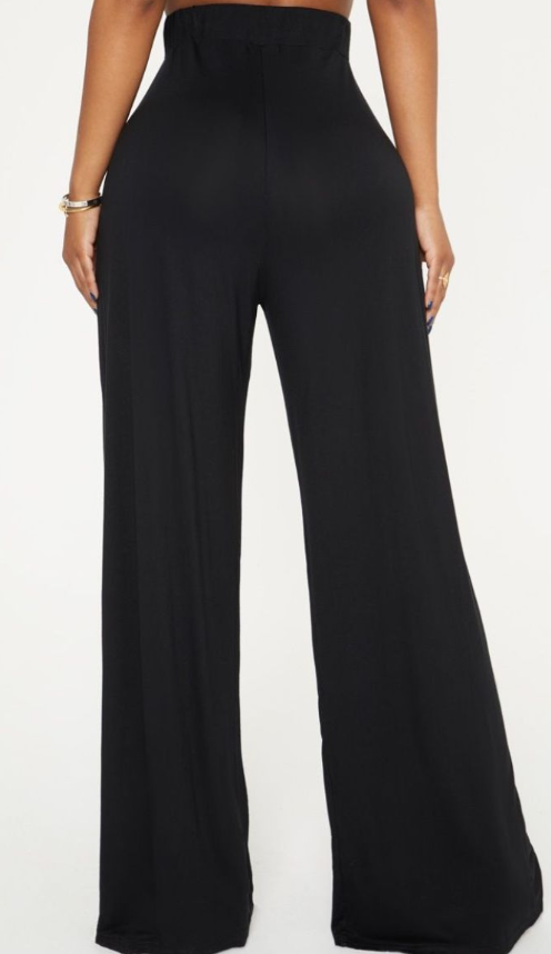 Shape Black Jersey Wide Leg Trouser
